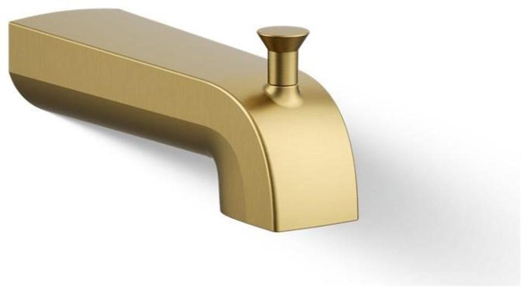 Kohler 97089-2MB Pitch Wall-Mount Diverter Bath Spout, Vibrant Brushed Moderne Brass