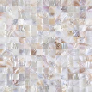 KASARO Peel and Stick Backsplash, Mother of Pearl Mosaic Shell Tiles, Self-Adhesive Wall Tile for Kitchen, Bathroom, Bedroom Decor, Waterproof & DIY-Friendly, 1 Sheet (Natural, 1 sq ft)