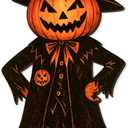 Vintage Halloween Decorations Retro Wooden Door Sign Halloween Wall Decor Door Hanger Decorations Horror Spooky Pumpkin Wood Sign