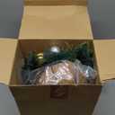 2 Pcs Winter Hanging Baskets for Outdoors Christmas Porch Decor with Pine Cones Berry Clusters LED Lights Christmas Hanging Basket for Outdoors, for Front Door Home Porch(Ball Tree)