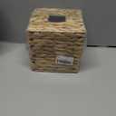 Box Covers Square Compatible with Kleenex-Square Natural Rattan Wicker Tissues Cube Decorative Boxon Table and Barthroom