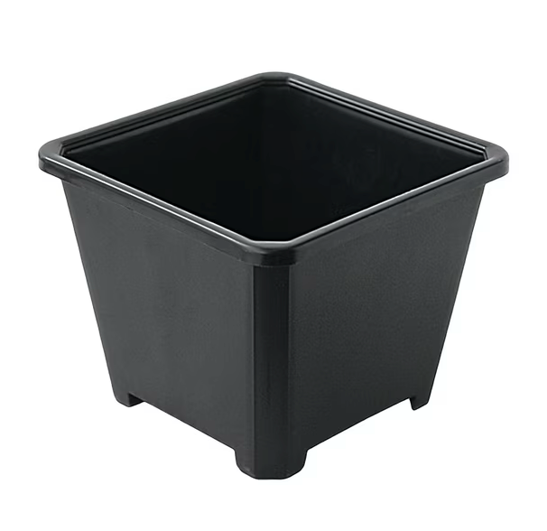 Frogued Easy Planting Flower Pot Good Weight Capacity Plastic Modern Style Thicken Plant Pot Home Decoration (Black,M)