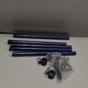 ZMTECH Flag Pole - Upgraded Bracket, 6 FT Stainless Steel Flag Poles for Outside House, Residential or Commerical, Tangle Free Flag Pole Kit for American Flag (without Flag, Blue)