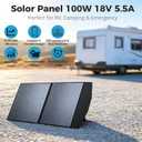 MIKOBOX 100W Portable Foldable Solar Panel Kit with 12V Controller and USB, 18V High Efficiency Solar Pane Monocrystalline Charger for Power Stations, RV Camping Emergency Use