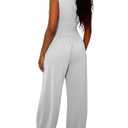 Ulovmi Women 2 Piece Outfit Off Shoulder Wide Leg Pants Set White XXL (White)