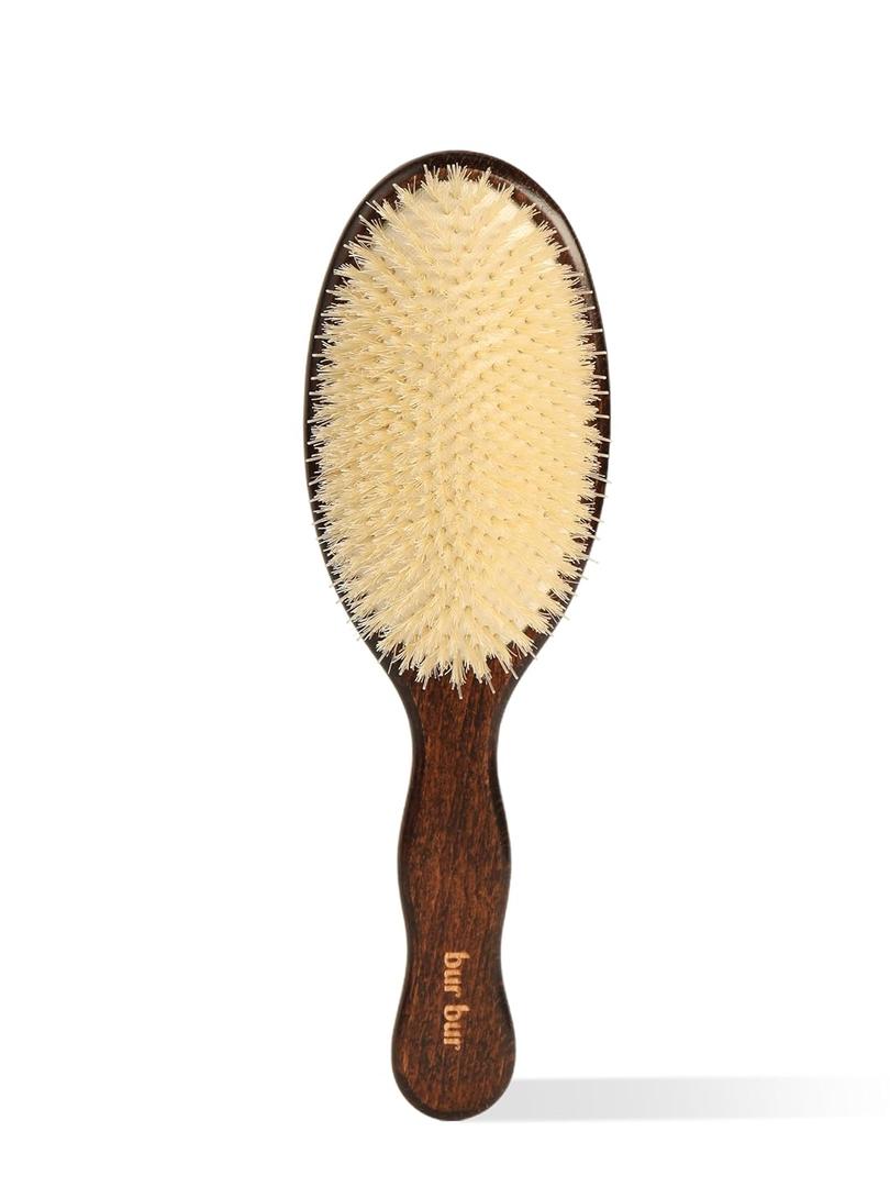 BUR BUR The Mermaid Brush - Essential Boar Bristle Brush | For Medium To Thick Hair | For Every Day Styling, Detangling