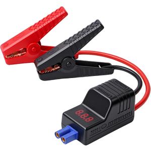 Mayspare 10AWG EC5 Smart Jump Starter Clamps, Heavy Duty Replacement Alligator Clips for 12V Portable Car Battery Booster, Universal for SUV/Truck/RV (LCD Screen)
