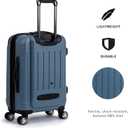 Kenneth Cole REACTION Renegade Luggage Expandable 8-Wheel Spinner Lightweight Hardside Suitcase, Granite Blue, 20-Inch Carry On