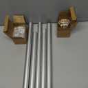 1 Pack Curtain Rods for Windows 30 to 68 Inches2.5-5.7 Feet, 1 Inch Diameter Adjustable Single Window Rod, Decorative Drapery Rods, Crystal Diamond Finials, Silver