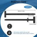 5 x 100PCS Nylon Universal Cable Tie Buckle - Grip Auto Zip Tie Buckles,Multipurpose Heavy Duty, Self-Locking Zip Tie with Pin & Button Design,UV-Resistant Fasteners for Car Repair