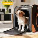Extra Large Cat Carrier Soft Sided Pet Carrier for 2 Cats, Collapsible Cat Carrier Large Cats Small Dogs Up to 50 Lbs, Cat Bag Carrier for Travel, Anti-Wear and Ventilated Design, 24"X14"X15.5"
