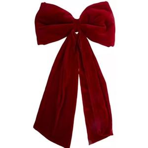 Large Decorative Velvet Christmas Bow, Burgundy Red, Holiday Decoration, Wall Door Wreath Accent Large Decorative Velvet Christmas Bow, Burgundy Red, Holiday Decoration, Wall Door Wreath Accent
