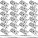 KEILEOHO 24 Pack 2 Inch Stainless Steel Latch Sliding Door Lock,Surface Mounted Slide Door Latch, Bathroom Stall Lock for Hotel, Home, Room Doors