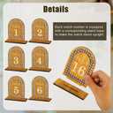 Rattan Arch Wedding Table Numbers 1-20 with Stands