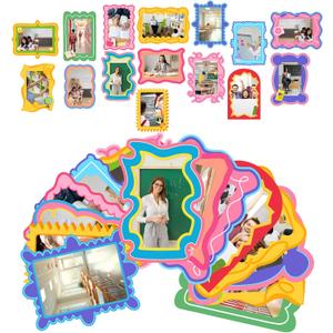 15 Pcs Back to School Magnetic Photo Frames for Teachers and Students 5 x 7 Inch Refrigerator Magnet Picture Frame Classroom Decoration Magnet for Teacher Whiteboard Students School Supplies