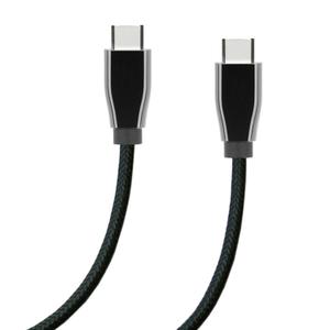Zgear DC-USBCCB6M-BC Cable, Nylon Fiber, Black/Chrome 6 Foot