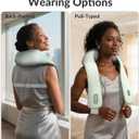 Snailax Cordless Neck Massager with Heat, Shiatsu Neck Shoulder Massager for Pain Relief Deep Tissue, 4D Kneading Back Massager Pillow, Rechargable Portable Massager, Gifts/Presents for Women, Men