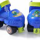 Kids Roller Skates for Girls and Boys Age 2-4 Years Old,Adjustable Quad Toddler Children Beginner Roller Skates (Blue)