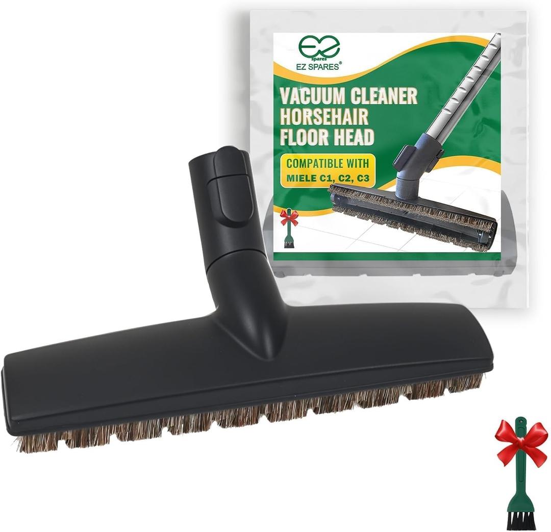 EZ SPARES Replacement of SBB Parquet Anti-Collision Smooth Floor Brush with Horsehair for Miele Vacuum Cleaner 35mm 1 3/8"