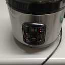 Hamilton Beach Digital Programmable Rice Cooker & Food Steamer, 8 Cups Cooked (4 Uncooked), With Steam & Rinse Basket, Stainless Steel (37518)