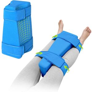 Hip Abduction Pillow Hip Replacement Pillows After Surgery Recovery Supplies Knee Replacement Foam Wedge with Strap Bursitis Pillow Between The Legs Abductor Cushion for Sleeping Pain Relief (Blue-medium)