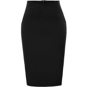 GRACE KARIN Skirts for Women High Waist Knee Length Stretch Bodycon Pencil Wedding Guest Work Skirt, XXL 