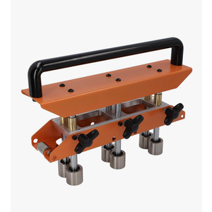 3 Station Roller, 0-90 ° Angle Large Radius Sheet Roller Bender, Aluminum Standing Seam Roofing Tools (Brown)