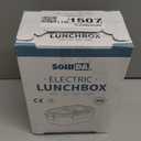 Electric Lunch Box Food Heater, 80W Portable Warmer for Car Truck Work with 304 Stainless Steel Container, 12V/24V/110V Green Heated Lunch Box Suitable for Ideal Driver/Work/Gift