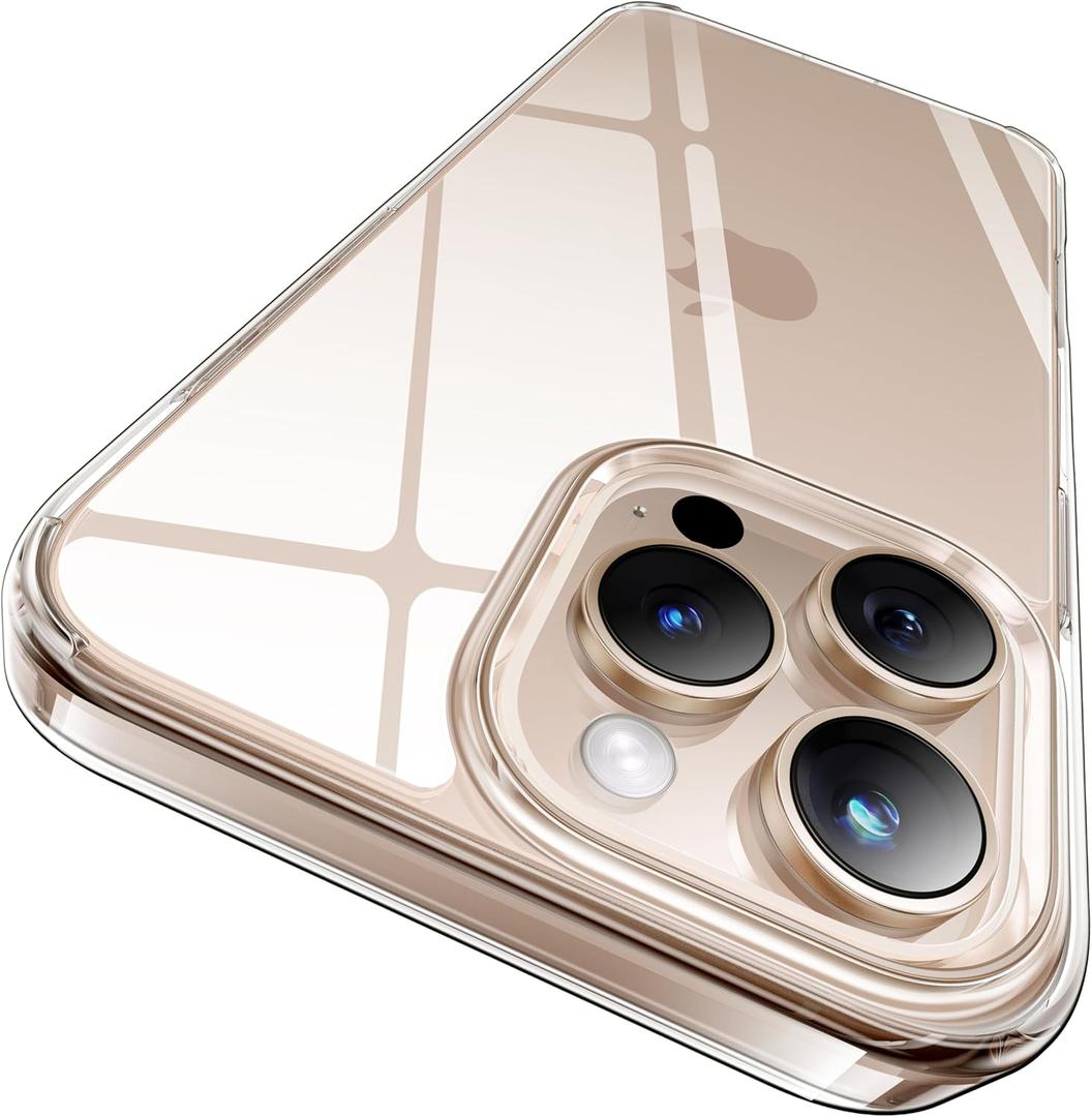 CASEKOO for iPhone 16 Pro Case Crystal Clear, [Never Yellow Technology] [12FT Military-Grade Protection] Transparent Slim Cover Women Men Phone 16 Pro Case 6.3 inch, Clear