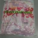 PRETTYGARDEN Women Summer Boho Maxi Dresses 2025 V Neck Puff Short Sleeve A-Line Flowy Tiered Floral Wedding Guest Dress (Pink, S)