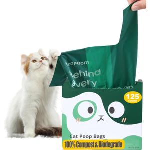 125 Count Cat Poop Bags with Handle, 100% Compostable & Biodegradable for Kitty Dog Pet Waste, Cornstarch-Based Disposable Litter Trash Bag, Extra-Thick, Leak Proof, Easy to Tie, Unscented 125 Count Cat Poop Bags with Handle, 100% Compostable & Biodegradable for Kitty Dog Pet Waste, Cornstarch-Based Disposable Litter Trash Bag, Extra-Thick, Leak Proof, Easy to Tie, Unscented