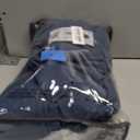 Pinch Pleated Navy Linen Curtains 84 Inches Long 2 Panels Set for Living Room Dining Pinch Pleat Back Tab Light Filtering Farmhouse Boho Retro Window Curtain Drapes 84 Inch Length Dark Blue Indigo