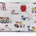 Loungefly Peanuts Happy Holidays All Over Print Zip around Wallet