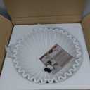 OAKOA Concrete Decorative Bowl - White Large Decorative Bowls for Home Decor - Coffee Table Bowl Decor - Scalloped Ruffle Centerpiece Bowl