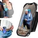Cikyner 2-in-1 Backpack Strap Phone Holder, 360 Rotatable & Detachable Belt Clip for 4.5-7 inch Smartphones, Ideal for Camping and Hiking