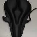 Zacro Bike Seat Cushion - Gel Padded Bike Seat Cover for Men Women Comfort, Extra Soft Exercise Bicycle Seat Compatible with Peloton, Outdoor & Indoor Bike Saddles (Black)