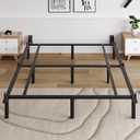 Queen Size 7 Inch Low Profile Metal Platform Bed Frames, Adjustable Length
