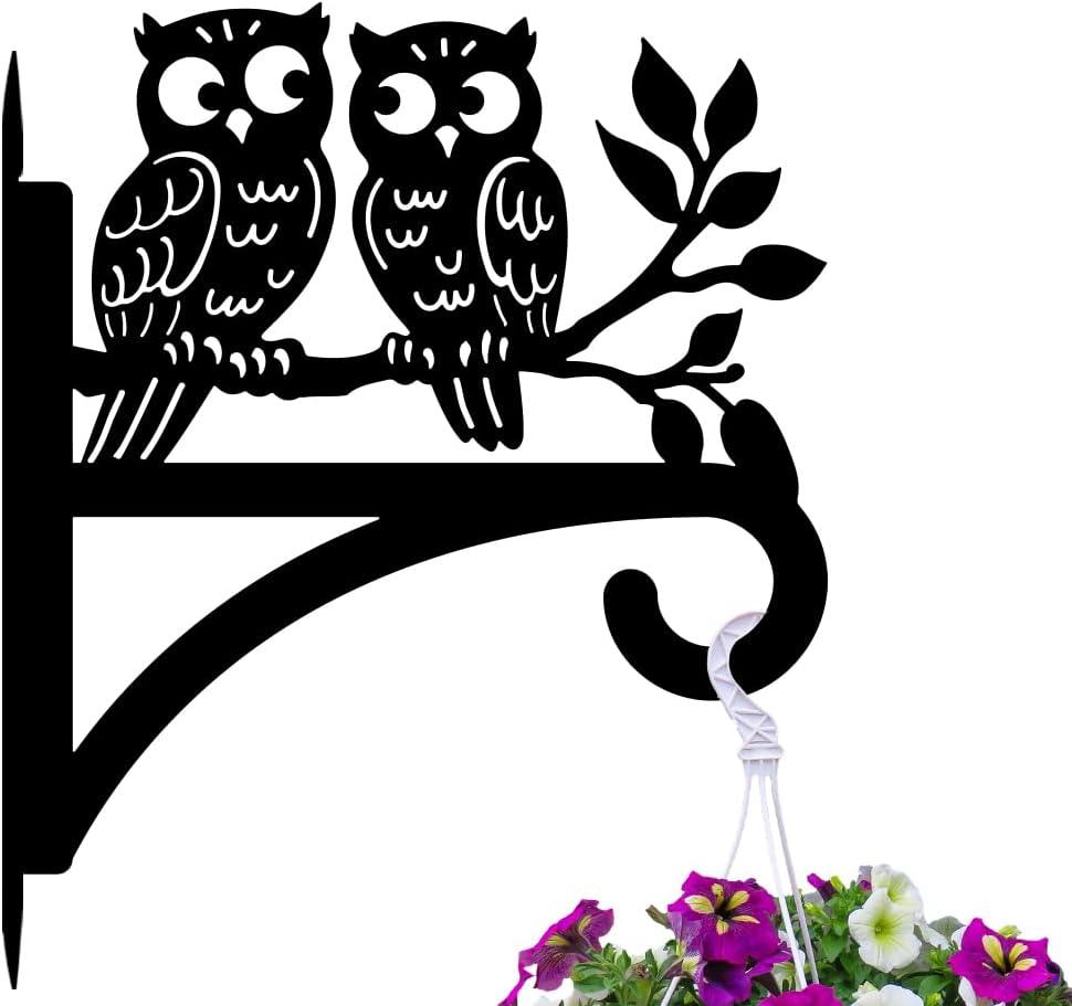 peacoblue Iron Plant Hangers Hooks for Outdoor Indoor Hanging Plants Flower Fern Pots Lantern Bird Feeder Wind Chimes, 12"x14" Owl Weather Resistant Metal Wall Holder for Porch Garden Farmhouse(Owl) peacoblue Iron Plant Hangers Hooks for Outdoor Indoor Hanging Plants Flower Fern Pots Lantern Bird Feeder Wind Chimes, 12"x14" Owl Weather Resistant Metal Wall Holder for Porch Garden Farmhouse(Owl)