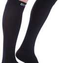 Doc Miller Open Toe Compression Socks for Women & Men 1520 mmHg, Knee High Calf Support Sleeves, Graduated Stockings for Swelling Recovery, Circulation, 1 Pair, Large