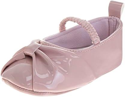 Josmo Baby Girl Dress Shoes Soft Sole Flats Crib Shoes Bowknot & Floral Design for Newborn & First Walker Sandals Size 3 Infant