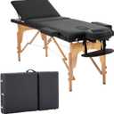 BestMassage Massage Bed Portable Massage Table 3 Folding Lash Bed Height Adjustable 24 Inch Wide Spa Table with Non-Woven Bag for Spa Footmassage Facial CareSpa Tattoo