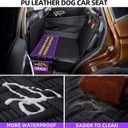 TKYZ Large Dog Car Seat,PU Leather Back Seat Extender for Dogs,Waterproof Dog Seat Cover for Backseat, Pet Bed for Car Hammock