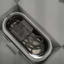 Ultrasonic Jewelry Cleaner, 48KHz Ultrasonic Cleaner Machine for Jewelry, Eyeglasses, Rings, Watch Strap, Dentures-Dual Cleaning Modes, 304 Stainless Steel Tank (White)