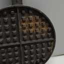 7 Inch Round Cast Iron Waffle Iron Plant Oil Care Two Piece Hinged Non Electric Waffle Maker for Indoor and Outdoor Picnics