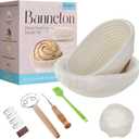 Banneton Basket Set of 2-9 Inch Oval & Round Proofing Baskets with Liners for Sourdough Bread Baking