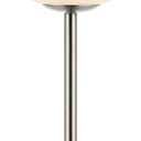 JONATHAN Y 12.25" Nickel Rechargeable Table Lamp, Modern Cordless LED Nightstand Lamp, White Glass Shade, Dimmable Portable Desk Lamp for Bedroom Living Room Dining JYL7108A