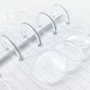 36 Pieces (2",13/8",1") Clear Discbound Discs Plastic Binder Rings Expansion Discs Notebooks Planner Discs Binder Accessories Disc Binder System Book Binding Discs for Planner Scrapbooking Supplies