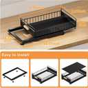 Under Sink Organizer, 2 Packs Under Sink Organizers and Storage, Slide Out Pull Out Cabinet Organizer Shelf with Metal Drawers for Kitchen Bathroom Pantry, Black