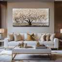 Gold Wall Decor Large Framed Canvas Art for Living Room Vintage Botanical Pictures Office Poster Prints Artwork Paintings for Home Hotel 29x58