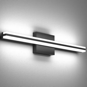 SOLFART Vanity Lights for Bathroom Dimmable 24 Inch Modern Black Bathroom Lighting Fixtures Over Mirror LED Lights